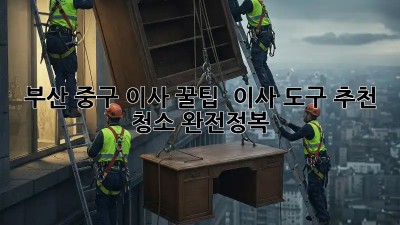 부산 중구 이사 꿀팁 🍯 이사 도구 추천 & 청소 완전정복!
