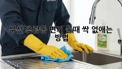 부산 초량동 변기 물때, 싹~ 없애는 방법!